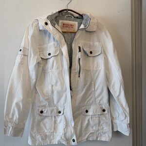 Mossimo Supply Co. White Utility Jacket Medium